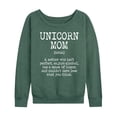 thumbnail image 1 of Instant Message - Unicorn Mom Definition - Women's French Terry Long Sleeve Pullover, 1 of 5