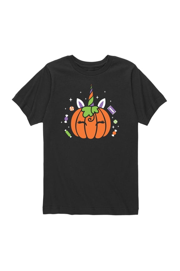 - Unicorn Pumpkin Candy - Youth Short Sleeve Tee