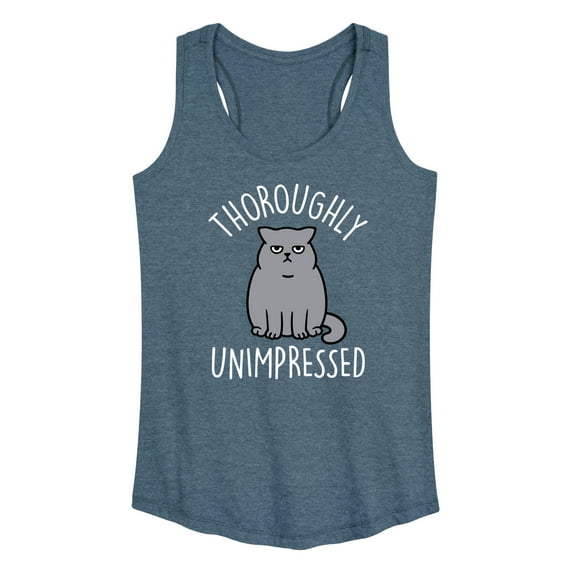 Instant Message - Unimpressed Cat - Women's Racerback Tank Top