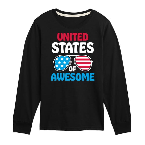 Instant Message - United States Of Awesome - Toddler & Youth Long Sleeve  T-Shirt
