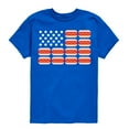 thumbnail image 1 of Instant Message - Usa Hot Dog Flag - Toddler And Youth Short Sleeve Graphic T-Shirt, 1 of 6