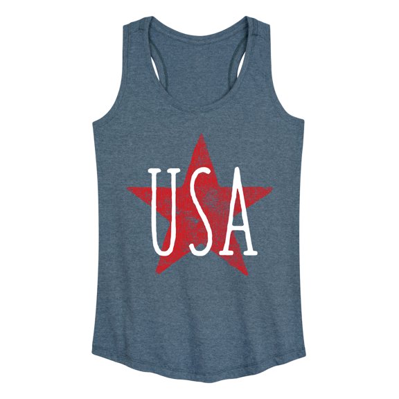 Instant Message - Usa Star - Women's Racerback Tank Top