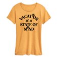 thumbnail image 1 of Instant Message - Vacation Is A State Of Mind - Women's Short Sleeve Graphic T-Shirt, 1 of 7