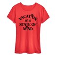 thumbnail image 1 of Instant Message - Vacation Is A State Of Mind - Women's Short Sleeve Graphic T-Shirt, 1 of 6