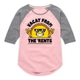 thumbnail image 1 of Instant Message - Vacay From The Rents - Toddler & Youth Girls Raglan Graphic T-Shirt, 1 of 6