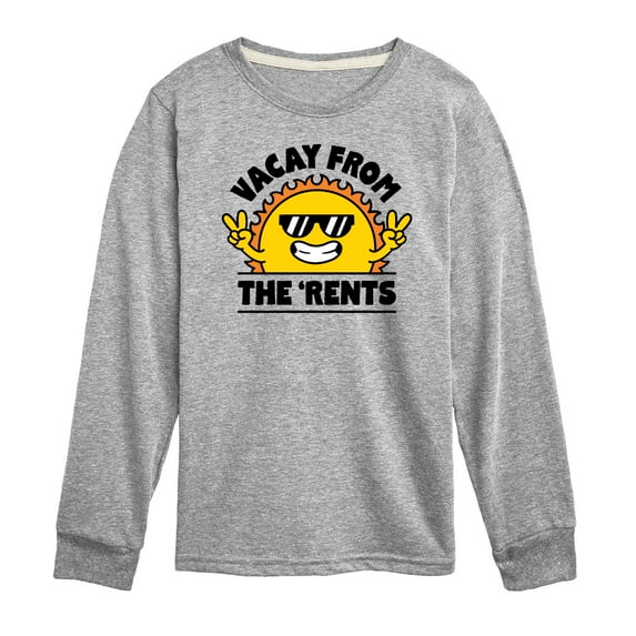 Instant Message - Vacay From The Rents - Toddler & Youth Long Sleeve Graphic T-Shirt