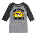 thumbnail image 1 of Instant Message - Vacay From The Rents - Toddler & Youth Raglan Graphic T-Shirt, 1 of 6