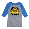 thumbnail image 1 of Instant Message - Vacay From The Rents - Toddler & Youth Raglan Graphic T-Shirt, 1 of 5