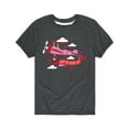 thumbnail image 1 of Instant Message - Valentine Airplane - Valentine Love Youth Short Sleeve Tee, 1 of 5