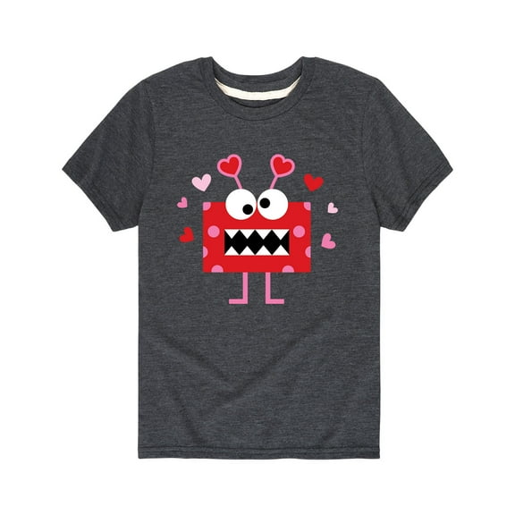 Instant Message - Valentine Monster  - Valentine Love Youth Short Sleeve Tee