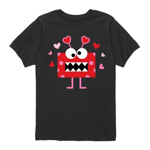 Instant Message - Valentine Monster Short Sleeve Graphic T-Shirt