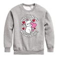 thumbnail image 1 of Instant Message - Valentine's Day Be My Meowentine Graphic Long Sleeve Fleece Sweatshirt, 1 of 5
