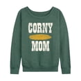 thumbnail image 1 of Instant Message - Valentine's Day Corny Mom - Women's Lightweight French Terry Long Sleeve Shirt, 1 of 5
