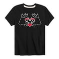 thumbnail image 1 of Instant Message - Valentine's Day Hand Heart Game Controller  - Toddler & Youth Short Sleeve Graphic T-Shirt, 1 of 5