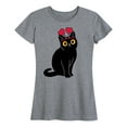 thumbnail image 1 of Instant Message - Valentine's Day Heart Headband Cat - Women's Short Sleeve Graphic T-Shirt, 1 of 5