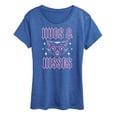 thumbnail image 1 of Instant Message - Valentine's Day Hugs And Hisses Cat - Women's Short Sleeve Graphic T-Shirt, 1 of 6