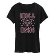 thumbnail image 1 of Instant Message - Valentine's Day Hugs And Hisses Cat - Women's Short Sleeve Graphic T-Shirt, 1 of 6