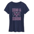 thumbnail image 1 of Instant Message - Valentine's Day Hugs And Hisses Cat - Women's Short Sleeve Graphic T-Shirt, 1 of 6