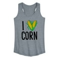 thumbnail image 1 of Instant Message - Valentine's Day I Heart Corn - Women's Racerback Tank Top, 1 of 5
