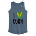 thumbnail image 1 of Instant Message - Valentine's Day I Heart Corn - Women's Racerback Tank Top, 1 of 5