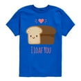 thumbnail image 1 of Instant Message - Valentine's Day I Loaf You Bread  - Toddler & Youth Short Sleeve Graphic T-Shirt, 1 of 5