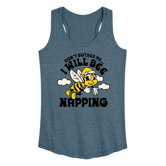 Instant Message - Valentine's Day I Will Bee Napping - Women's Racerback Tank Top