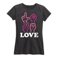 thumbnail image 1 of Instant Message - Valentine's Day Love Sign Language - Women's Short Sleeve Graphic T-Shirt, 1 of 5