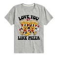 thumbnail image 1 of Instant Message - Valentine's Day Love You Like Pizza  - Toddler & Youth Short Sleeve Graphic T-Shirt, 1 of 5