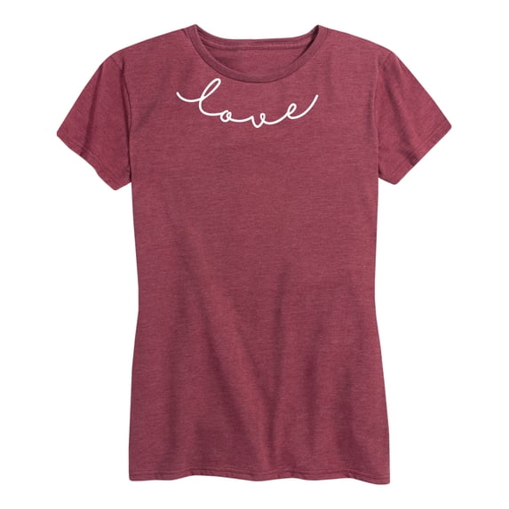Instant Message - Valentine's Day Script Love - Women's Short Sleeve Graphic T-Shirt