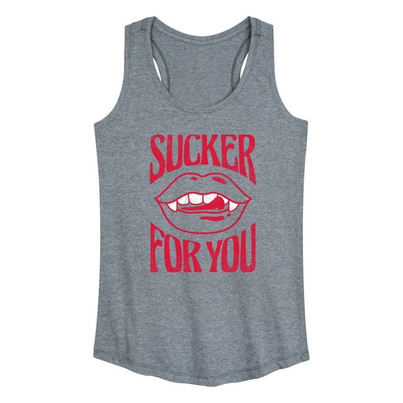 Instant Message - Valentine's Day Sucker For You - Women's Racerback Tank Top