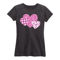 thumbnail image 1 of Instant Message - Valentine's Patterned Hearts - Women's Short Sleeve Graphic T-Shirt, 1 of 5