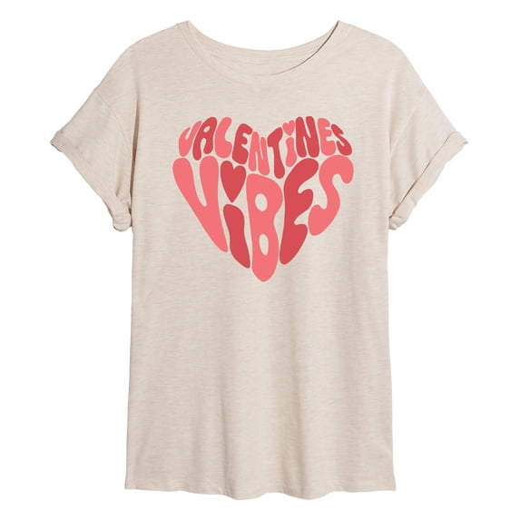 Instant Message - Valentines Vibes Oversized Graphic T-Shirt