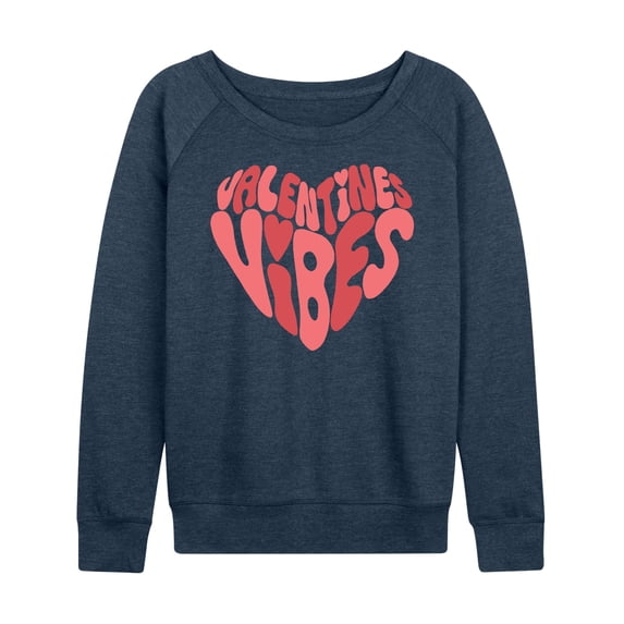 Instant Message - Valentines Vibes - Women's French Terry Long Sleeve Pullover