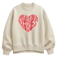 thumbnail image 1 of Instant Message - Valentines Vibes - Women's Oversized Fleece Crew Sweatshirt, 1 of 4