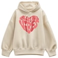 thumbnail image 1 of Instant Message - Valentines Vibes - Women's Oversized Fleece Hoodie Sweatshirt, 1 of 4