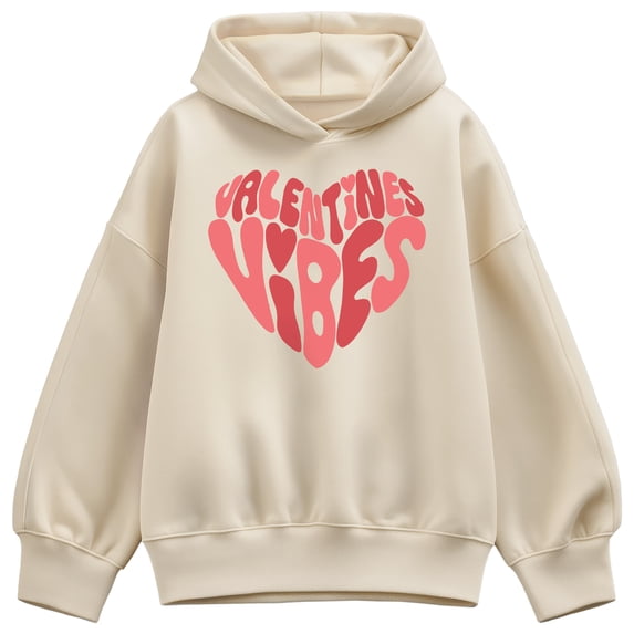 Instant Message - Valentines Vibes - Women's Oversized Fleece Hoodie Sweatshirt