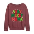 thumbnail image 1 of Instant Message - Very Merry Mama - Women's French Terry Long Sleeve Pullover, 1 of 5