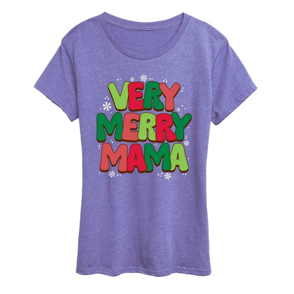 Instant Message - Very Merry Mama - Women's Short Sleeve Graphic T-Shirt