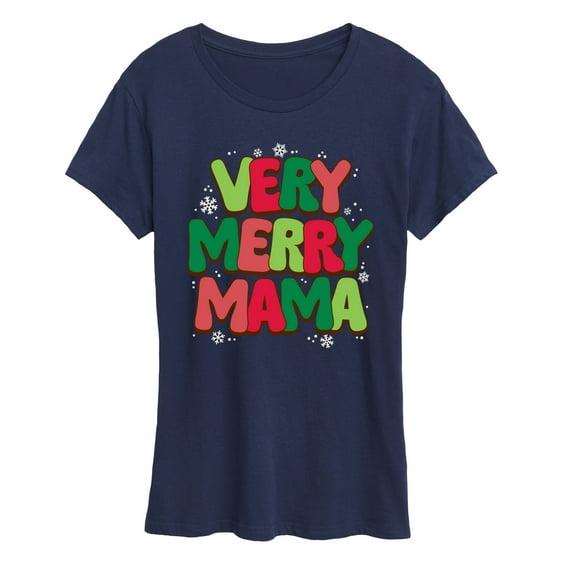 Instant Message - Very Merry Mama - Women's Short Sleeve Graphic T-Shirt