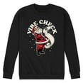 thumbnail image 1 of Instant Message - Vibe Check Santa Christmas - Men's Crew Neck Fleece Pullover, 1 of 6