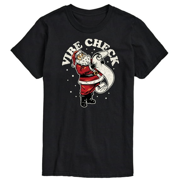 Instant Message - Vibe Check Santa Christmas - Men's Short Sleeve Graphic T-Shirt