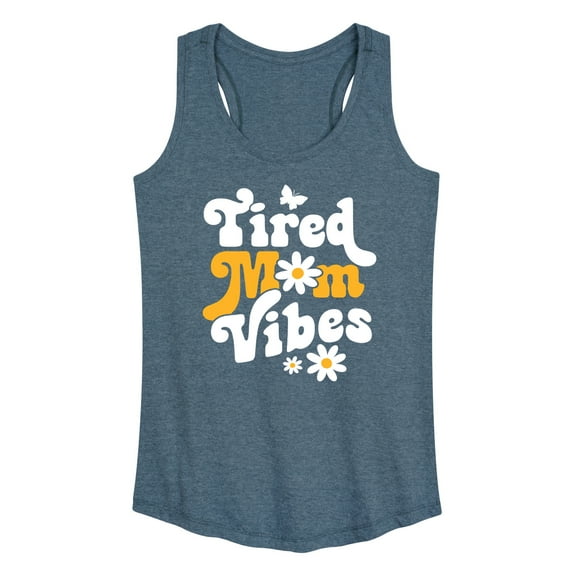 Instant Message - Vibes Tired Mom - Women's Racerback Tank Top