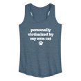 thumbnail image 1 of Instant Message - Victimized By My Cat - Women's Racerback Tank Top, 1 of 6