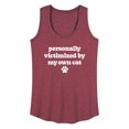 thumbnail image 1 of Instant Message - Victimized By My Cat - Women's Racerback Tank Top, 1 of 6