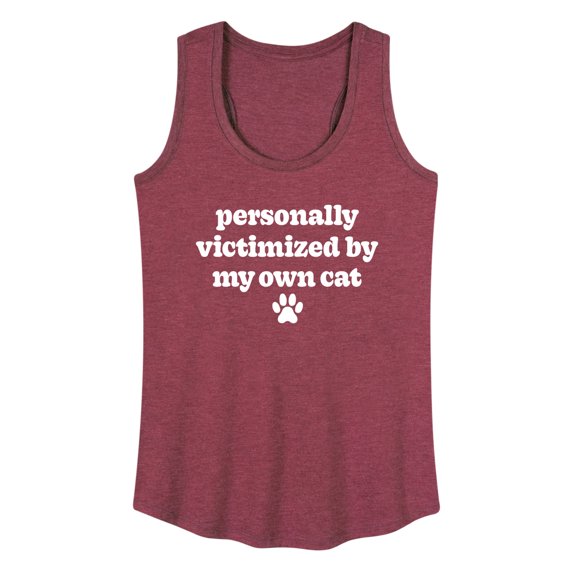 Instant Message - Victimized By My Cat - Women's Racerback Tank Top
