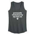 thumbnail image 1 of Instant Message - Victimized By My Cat - Women's Racerback Tank Top, 1 of 6