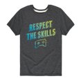 thumbnail image 1 of Instant Message - Video Gamer Respect The Skills Boys' Short Sleeve Graphic T-Shirt, 1 of 6