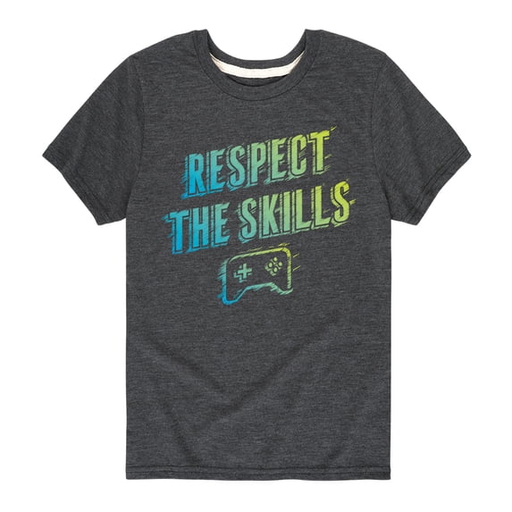 Instant Message - Video Gamer Respect The Skills Boys' Short Sleeve Graphic T-Shirt