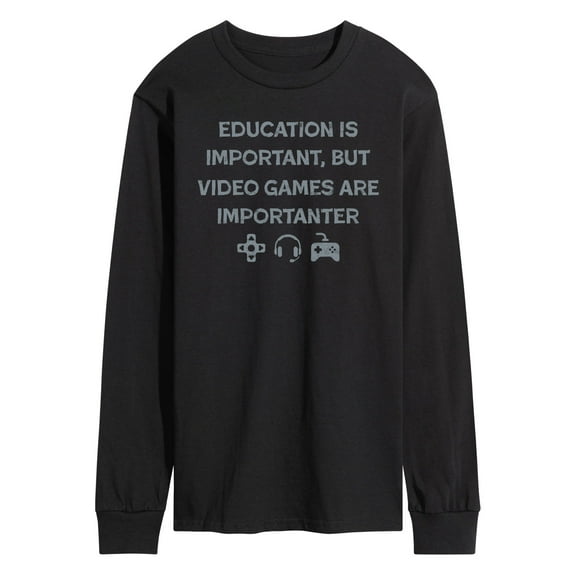 Instant Message - Video Games Are Importanter - Men's Long Sleeve Graphic T-Shirt
