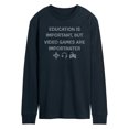 thumbnail image 1 of Instant Message - Video Games Are Importanter - Men's Long Sleeve Graphic T-Shirt, 1 of 5